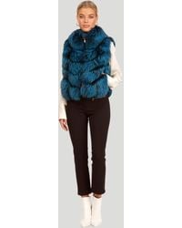 Gorski - Reversible Silver Fox Fur And Down Vest - Lyst
