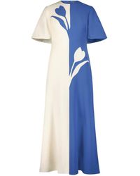 Lela Rose - Short Sleeve A-Line Dress - Lyst