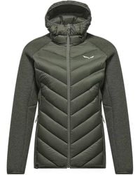 Salewa - Fanes Sarner Jkt Quilted Knit-Sleeve Hooded Jacket - Lyst