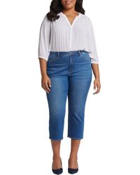 NYDJ - Plus Joni Relaxed Denim Capri Jeans - Lyst