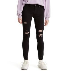 Levi's - 711 Mid-rise Distressed Skinny Jeans - Lyst