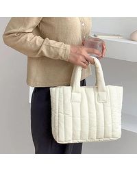 Fashnzfab - Quilted Padded Hand Bag Tote Bag - Lyst