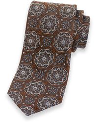 Paul Fredrick - Medallion Woven Silk Tie - Lyst