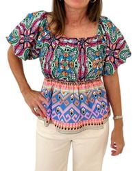 J joy - Belle Puff Sleeve Top - Lyst