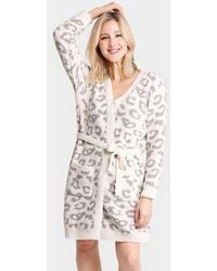 TRUEDAMES - Leopard Patterned Cozy Robe - Lyst