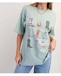 Easel - Boots Print Mineral Washed Shirt - Lyst