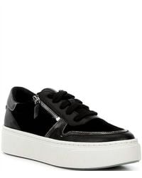 Aetrex - Leigh Suede Side Zip Platform Sneakers - Lyst
