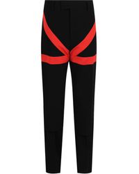 Ferragamo - Satin Striped Pants - Lyst