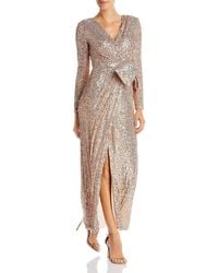 Eliza J - Sequined Bow Evening Dress - Lyst