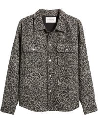 FRAME - Tweed Textured Overshirt Jacket - Lyst