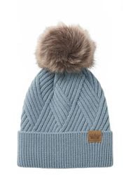 Panache - Cable Knit Pom Hat - Lyst
