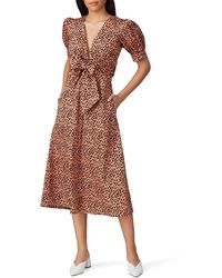 Love - Dotted Puffed Sleeve Dress - Lyst