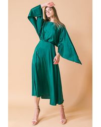 TRUEDAMES - Caught Feelings Woven Midi Dress - Lyst