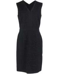 BOSS - Lace Detail Midi V-Neck Dress - Lyst