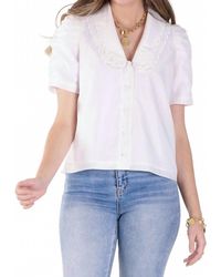 Emily Mccarthy - Cameron Scalloped Collar Top - Lyst