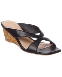 Stuart Weitzman - Miami 50 Leather Wedge Sandal - Lyst