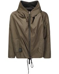 Kimonorain - Padded Bomber Jacket With Hood And Adjustable Drawstring - Lyst