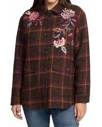 Johnny Was - Garnet Plaid Shirt Jacket - Lyst