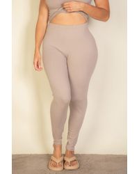 TRUEDAMES - Plus Basic Solid Leggings - Lyst