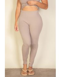 TRUEDAMES - Plus Basic Solid Leggings - Lyst