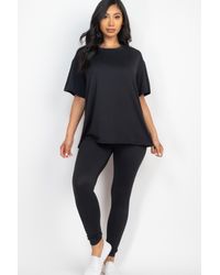 TRUEDAMES - Oversized T-Shirt & Leggings Set - Lyst