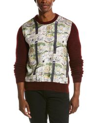 Lanvin - Silk-trim Mohair & Wool-blend Crewneck Sweater - Lyst
