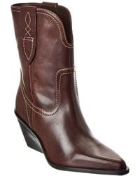 Free People - Pitchfork Point Leather Western Boot - Lyst
