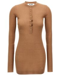 The Attico - Ribbed Cashmere And Silk Knit Mini Dress - Lyst