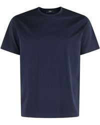 Herno - Basic Crew-Neck Stretch Cotton T-Shirt - Lyst