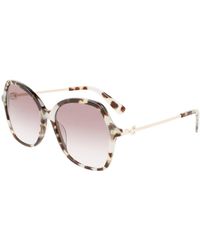 Longchamp - 57 Mm White Sunglasses Lo705s-404 - Lyst