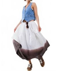 Q2 - Flowy Drop Waist Skirt - Lyst