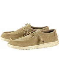 HEYDUDE - Wally 110061602 Casual Shoes Chestnut Canvas Slip-On Comfort - Lyst