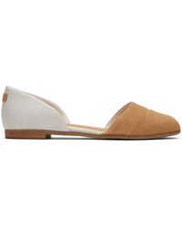 TOMS - Jutti D'Orsay Tan Suede Leather Flat - Lyst