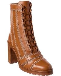 Alexandre Birman - Regina Block 90 Leather Combat Boot - Lyst