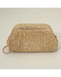 Fashnzfab - Mesh Bling Rhinestone Evening Clutch Bag Crossbody Bag - Lyst
