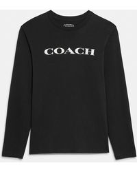 COACH - Essential Long Sleeve T Shirt - Lyst