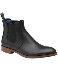 Johnston & Murphy - Danby Leather Pull On Chelsea Boots - Lyst