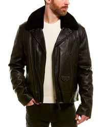 Mackage Roan Motorcycle Leather Jacket - Black