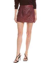 MICHAEL Michael Kors - Leather Mini Skirt - Lyst