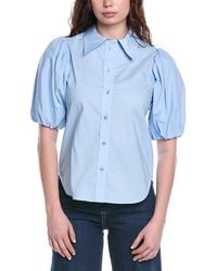 Rebecca Taylor - Puff Sleeve Button-Down Shirt - Lyst