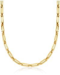 Ross-Simons - Italian 14kt Yellow Gold Paper Clip Link Necklace - Lyst