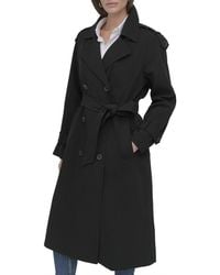 DKNY - Double-Breasted Rain Trench Coat - Lyst