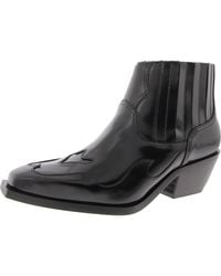 AllSaints - Jonty Boot Stretch Leather Booties - Lyst
