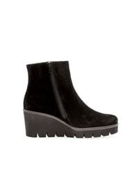 Gabor - Utopia Suede Wedge Ankle Boots - Lyst