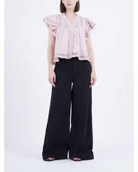 Sea - Lilith Flutter Sleeve Top - Lyst