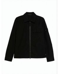 Stone Island - Minimalist Cotton Jacket With Front Zipper Closure - Lyst