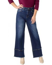 Coco + Carmen - Everystretch Raw Wide Hem Jeans - Lyst