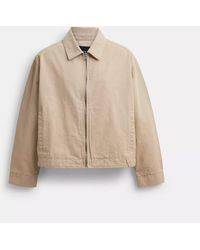 COACH - Zip Up Blouson Jacket - Lyst