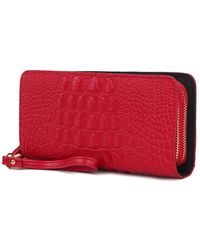 MKF Collection by Mia K - Eve Genuine Leather Crocodile-embossed Wristlet Wallet By Mia K. - Lyst