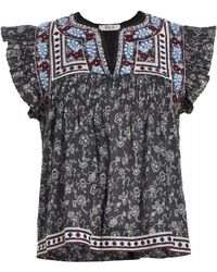 Sea - Everly Embroidered Paisley Top Blouse - Lyst